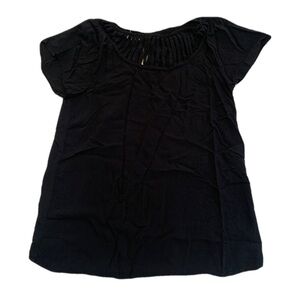 Maurices Black Cut-Out Detail Short Sleeve Top, Size XS